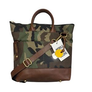 R. Riveter American Made carry all Otto Camo Canvas Crossbody/Handbag new